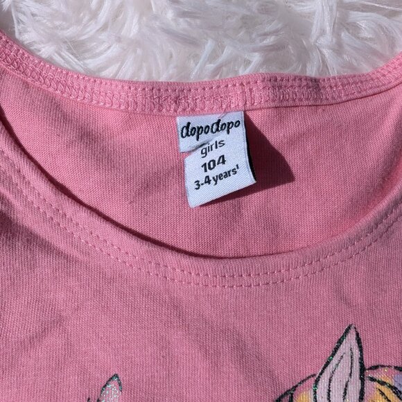 Pink Unicorn Princess Dress – Girls Cute Summer Outfit 3T 6/7 7/8 - Picture 3 of 5